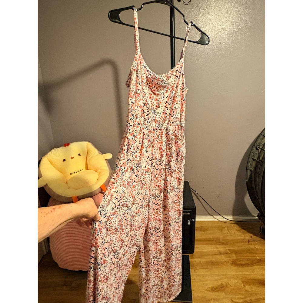 LuLaRoe Sleeveless, Floral Jumpsuit, with Pockets, Adj Straps, Sz XS - Picture 8 of 8